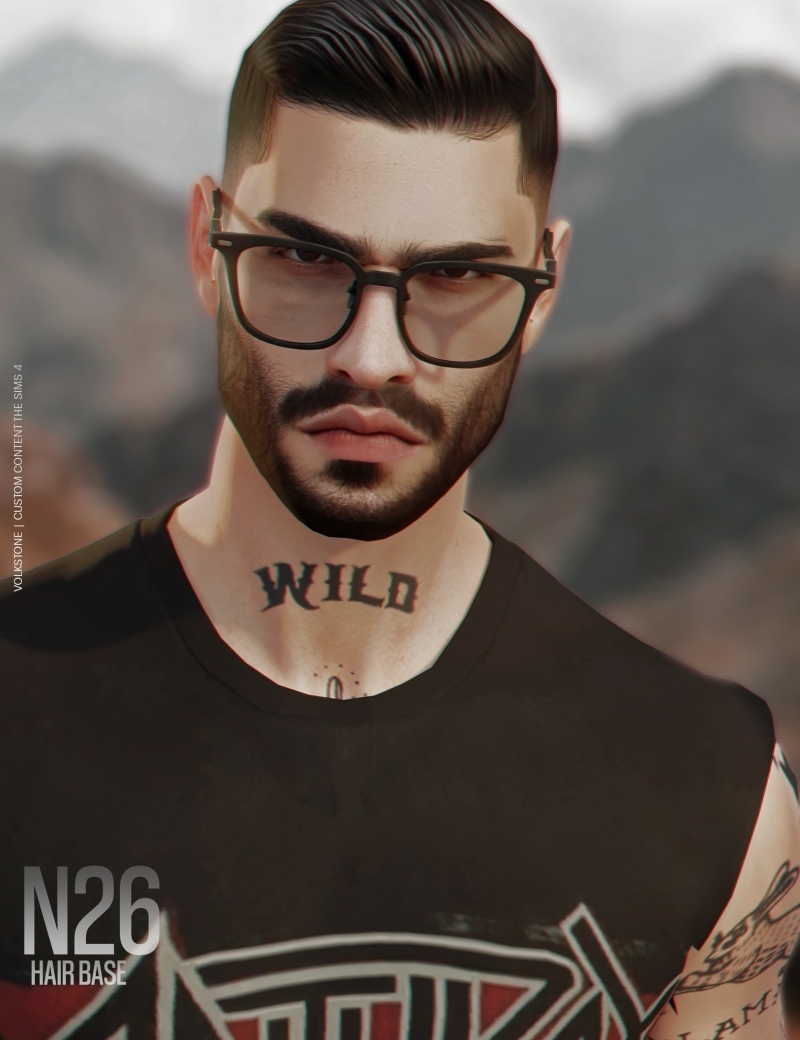 Alpha Hair Base Facial Hair Ginger Only (FREE) by volkstonesims - The Sims 4 Custom Content