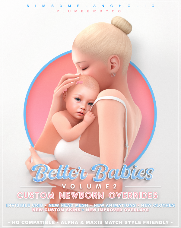 Alpha BETTER BABIES VOLUME 2 custom newborn overrides by simsfinds - The Sims 4 Custom Content