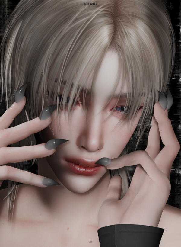 Alpha Cat Claw Nails by simsfinds - The Sims 4 Custom Content