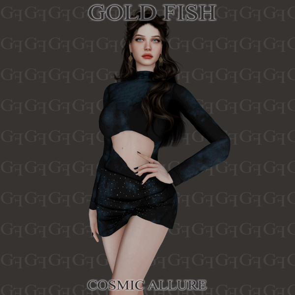 Alpha GoldFish Cosmic Allure by simsfinds - The Sims 4 Custom Content