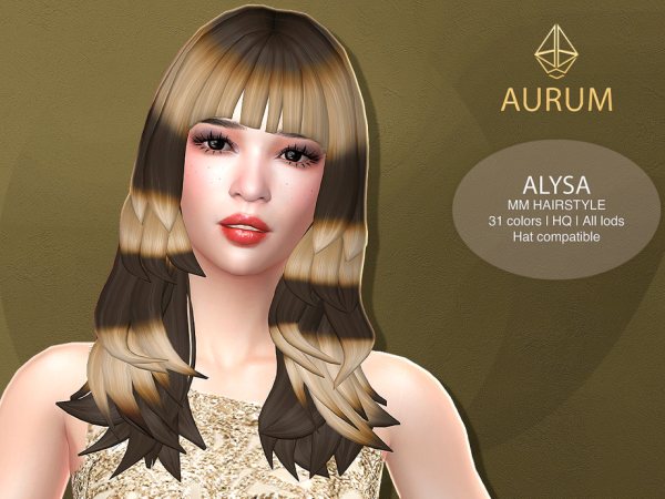 Maxis Match Aurum Alysa racoon hairstyle (MM) - The Sims 4 Custom Content