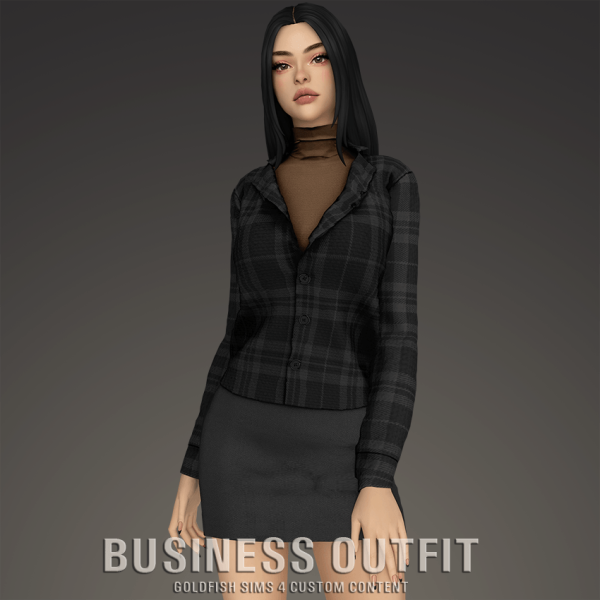 Mix GoldFish Business Outfit by simsfinds - The Sims 4 Custom Content