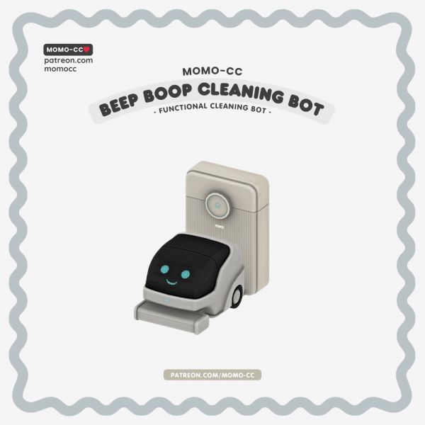 Maxis Match MOMO BEEP BOOP CLEANING ROBOT by simsfinds - The Sims 4 Custom Content