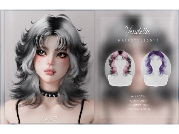 Alpha LAMZ_VendettaHairstyles_001F - The Sims 4 custom content