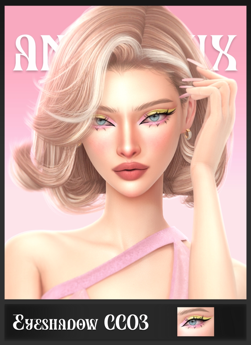Alpha ANX HOLO Eyeshadow CC03 by anonimux - The Sims 4 Custom Content