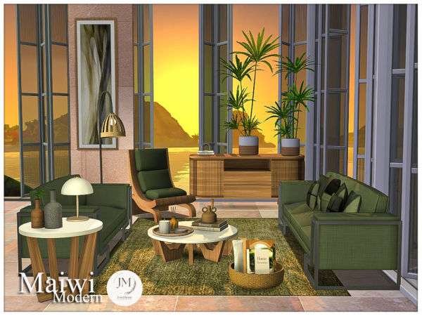 Mix Maiwi livng room2 set - The Sims 4 Custom Content