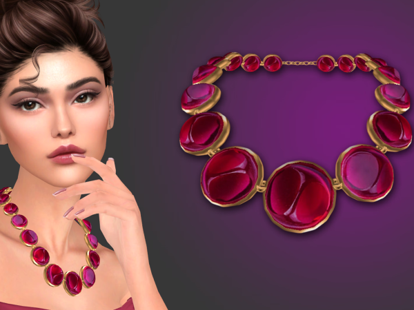 Alpha Lucia gem necklace - The Sims 4 Custom Content