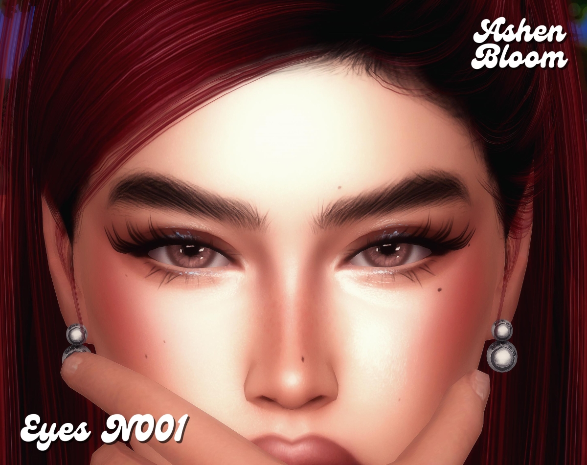 Alpha Eyes N001 AshenBloom by simsfinds - The Sims 4 Custom Content