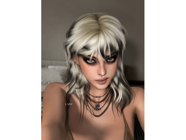 Alpha LAMZ_WolfCutHairsyles_001F - The Sims 4 Custom Content