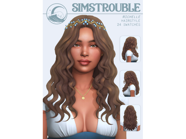 Maxis Match Richelle Hairstyle Set by simstrouble - The Sims 4 Custom Content