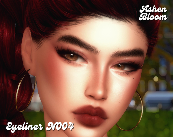 Alpha Eyeliner N004 AshenBloom by simsfinds - The Sims 4 Custom Content