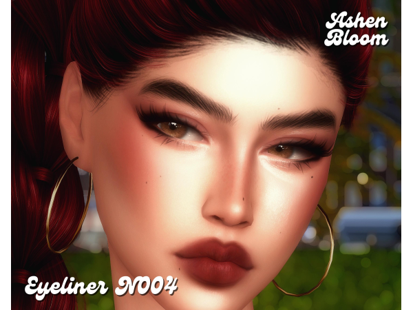 Alpha Eyeliner N004 AshenBloom - The Sims 4 Custom Content