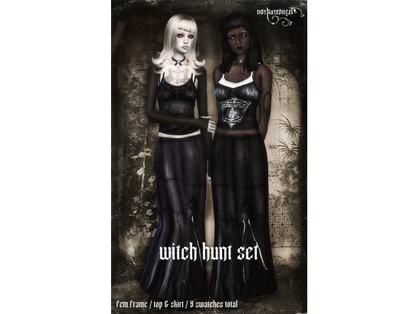 Alpha [notkuteangel] witch hunt set - The Sims 4 Custom Content