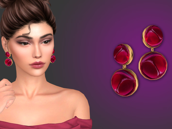 Alpha Lucia earrings - The Sims 4 Custom Content