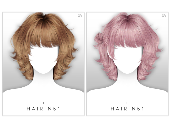 Alpha [JINO] HAIR N51 ver 1 2 - The Sims 4 Custom Content