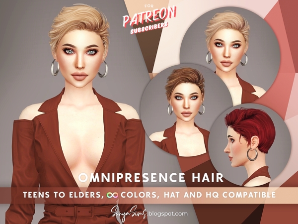 Alpha Omnipresence Hair for Women - The Sims 4 Custom Content