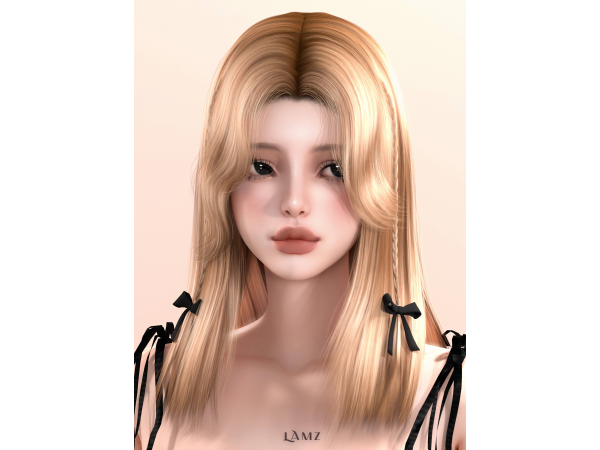 Alpha LAMZ_CuteBowHairstyles_001F - The Sims 4 Custom Content