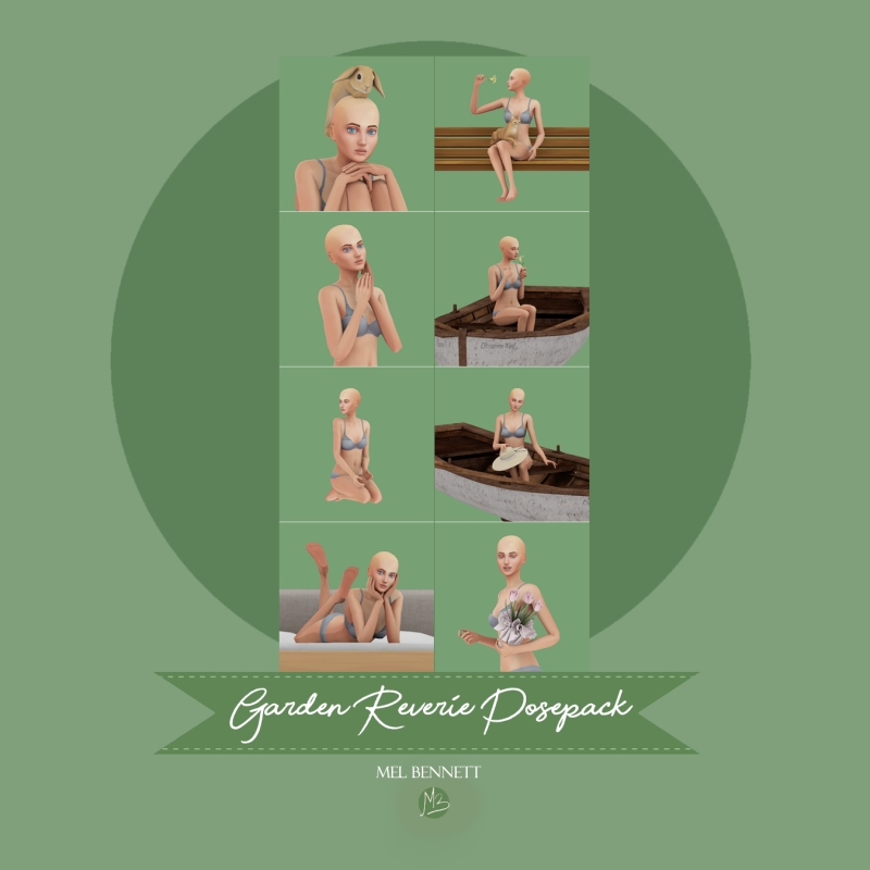 Mix Garden Reverie Posepack by melbennett - The Sims 4 Custom Content
