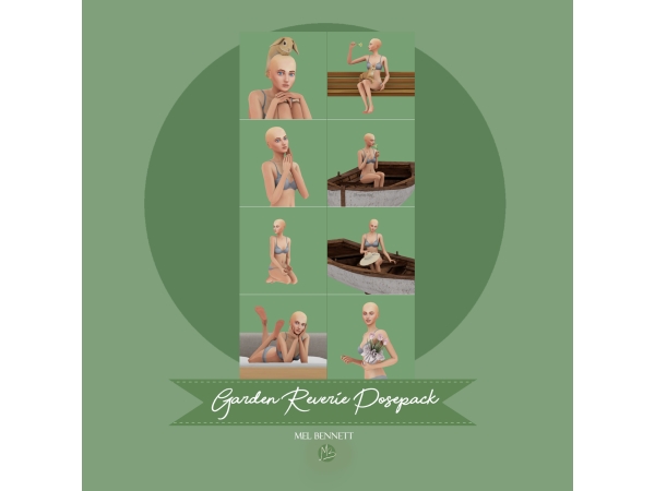 Mix Garden Reverie Posepack - The Sims 4 Custom Content