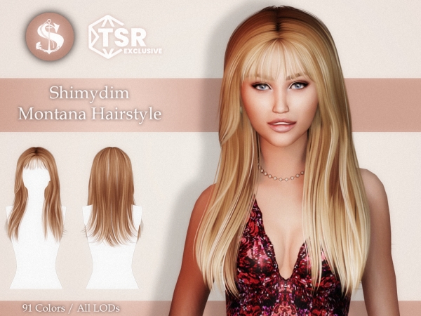 Alpha Shimydim Hannah Montana Hairstyle - The Sims 4 Custom Content