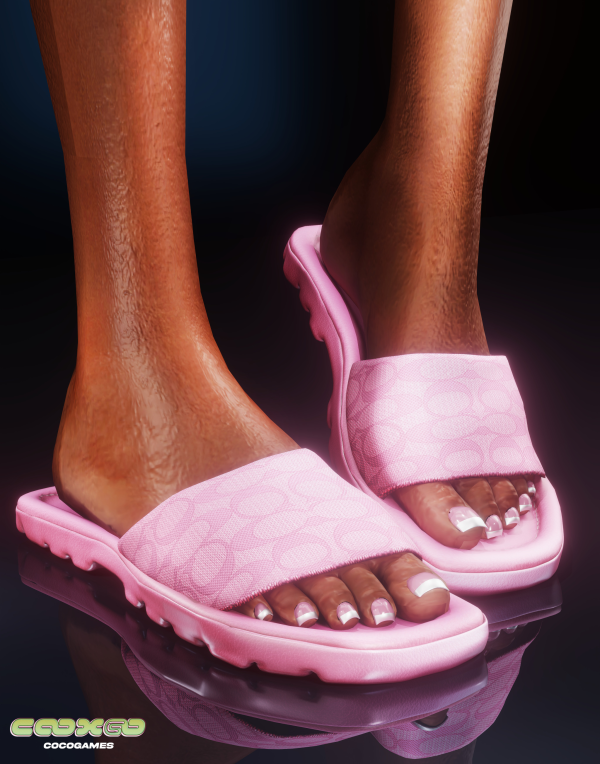 Alpha Flora Coachh Sandals by simsfinds - The Sims 4 Custom Content