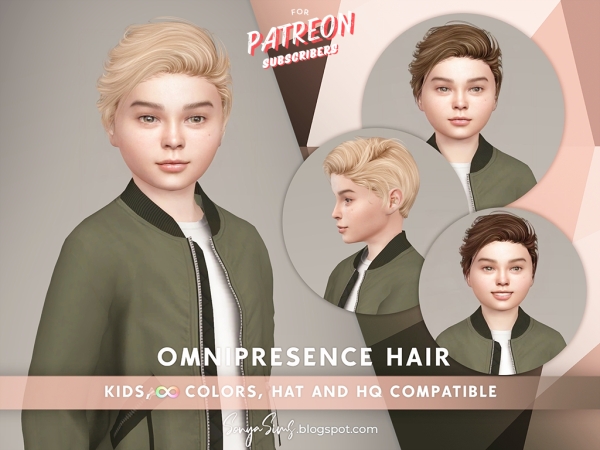 Alpha Omnipresence Hair for kids - The Sims 4 Custom Content