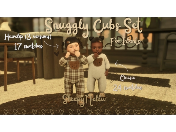 Mix Snuggly Cubs Set for infants - The Sims 4 Custom Content