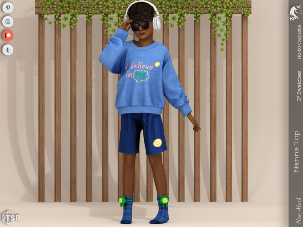 Mix Nanna Top Child by KaTPurpura - The Sims 4 Custom Content