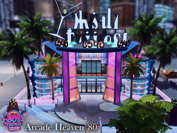 Maxis Match Arcade Heaven '80 l noCC by simzmora - The Sims 4 Custom Content