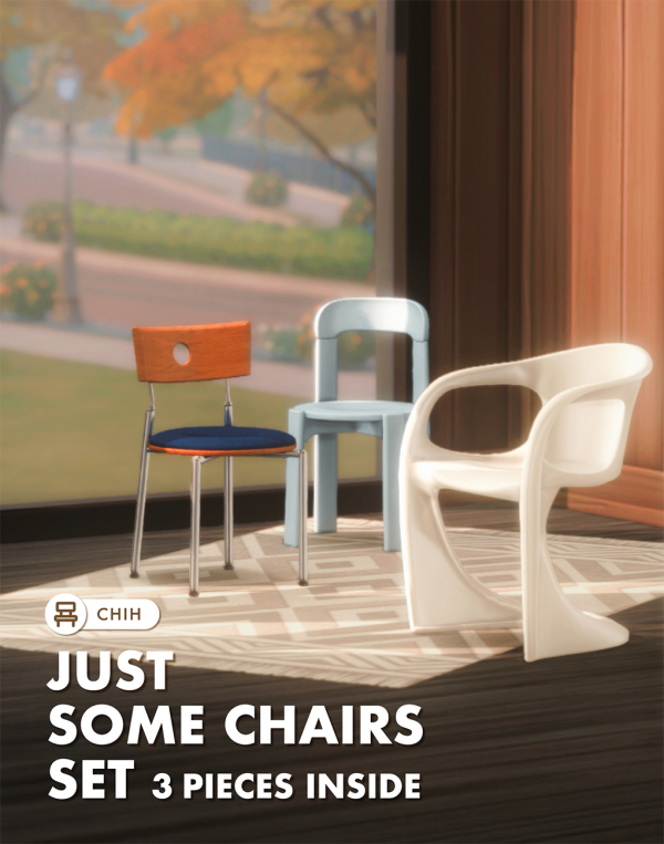 Mix Just Some Chairs Set by simsfinds - The Sims 4 Custom Content