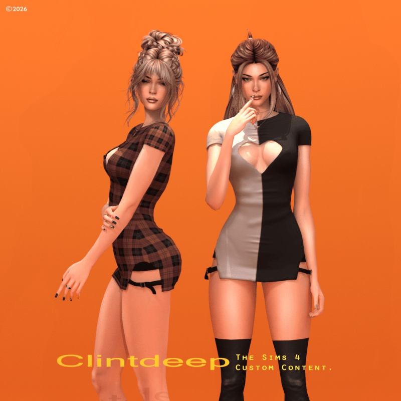 Alpha Clintdeep Emily Minidress by clintdeep - The Sims 4 Custom Content