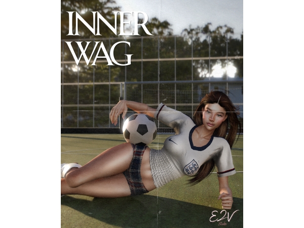 Alpha 'INNER WAG' World Cup 2026 Shirred Football Jersey set - The Sims 4 custom content