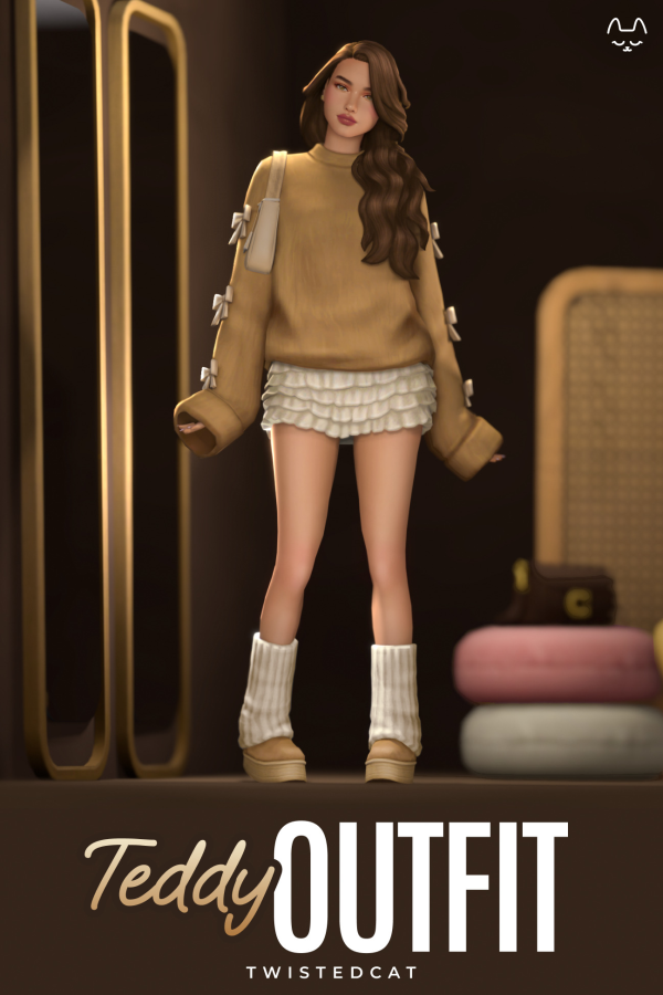 Maxis Match Teddy Outfit by simsfinds - The Sims 4 Custom Content