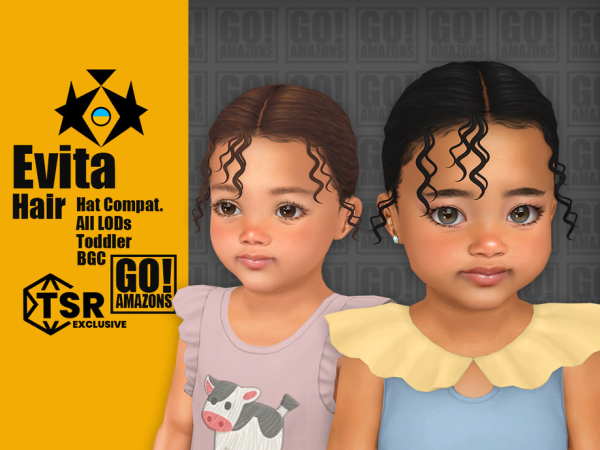 Maxis Match Evita Hair - The Sims 4 custom content