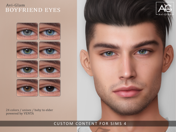 Alpha Boyfriend Eyes by VentaStudio - The Sims 4 custom content