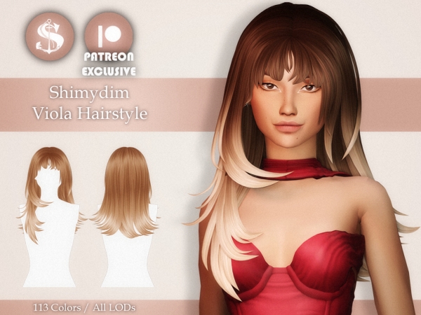 Maxis Match Shimydim Viola Hairstyle Maxis Match - The Sims 4 Custom Content