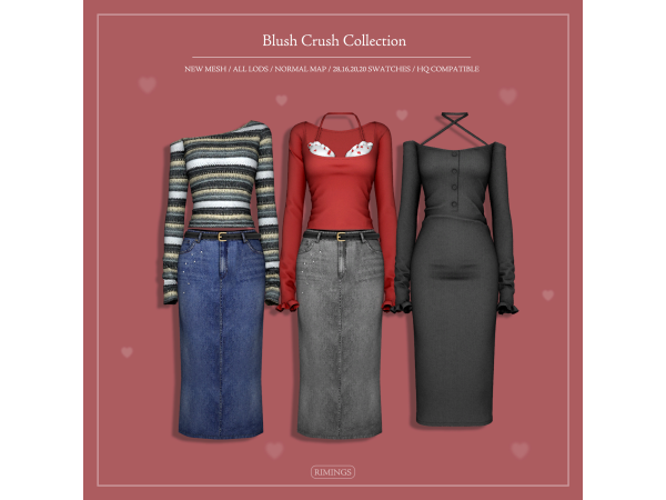 Alpha [RIMINGS] Blush Crush Collection - The Sims 4 Custom Content