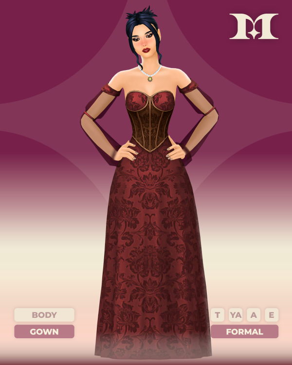 Maxis Match Embers Gown by simsfinds - The Sims 4 Custom Content