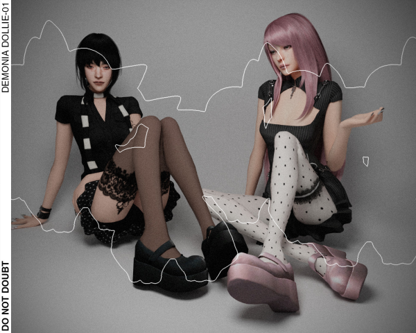 Maxis Match Demonia Dollie 01 by simsfinds - The Sims 4 custom content
