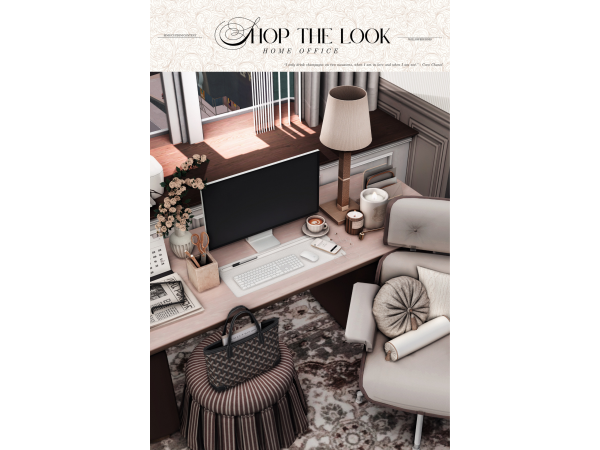 Maxis Match 𝓗𝓸𝓶𝓮 𝓞𝓯𝓯𝓲𝓬𝓮 Shop the Look Finds by willowbeesims - The Sims 4 custom content
