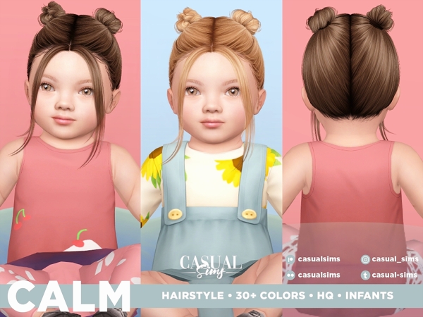 Alpha Calm Hairstyle for Infants With Bangs - The Sims 4 custom content