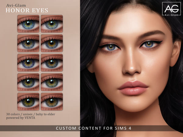 Alpha Honor Eyes by VentaStudio - The Sims 4 custom content