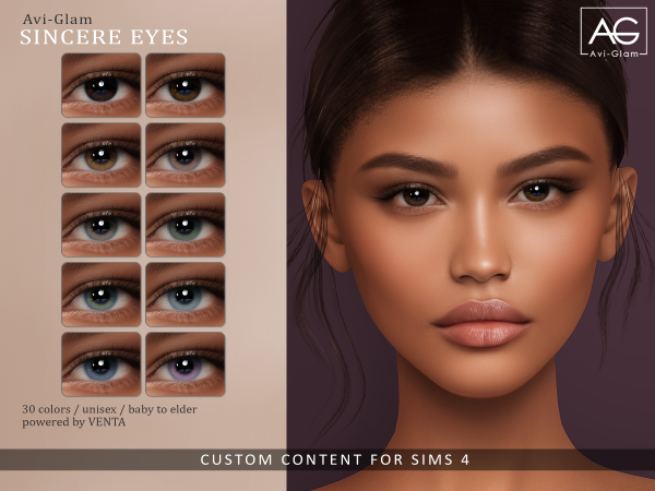 Alpha Sincere Eyes by VentaStudio - The Sims 4 custom content