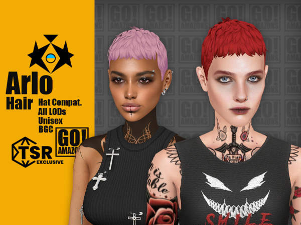 Maxis Match Arlo Hair - The Sims 4 custom content
