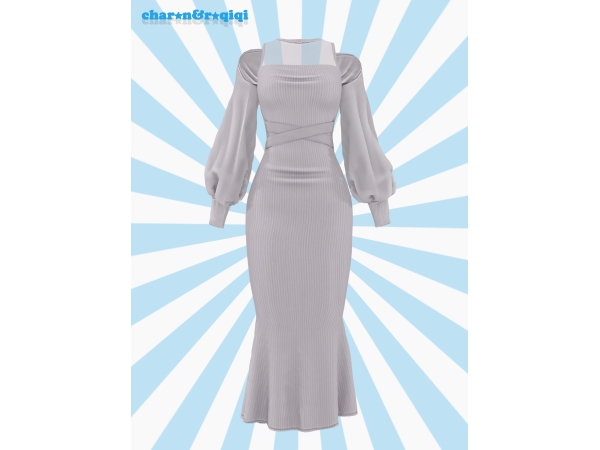 Mix [charonroqiqi]cover up dress - The Sims 4 Custom Content