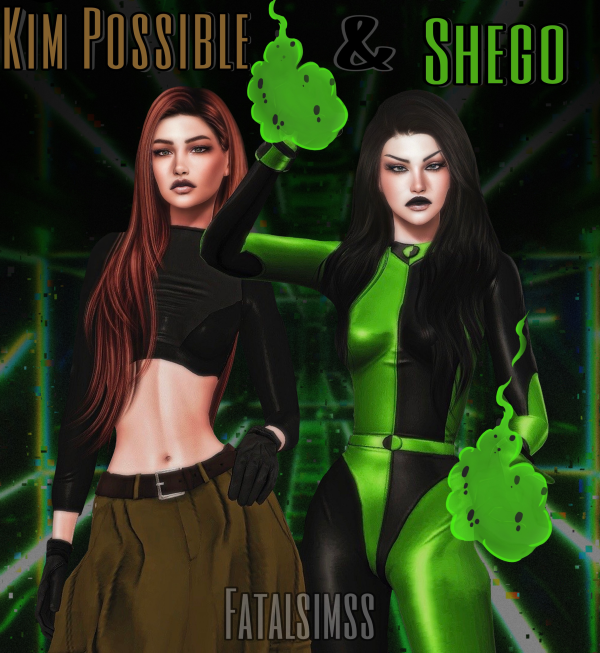 Alpha Kim Possible Shego by Fatalsimss - The Sims 4 Custom Content