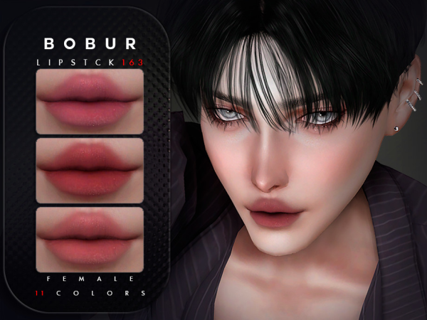 Alpha Matte lipstick with plump lips effect - The Sims 4 custom content