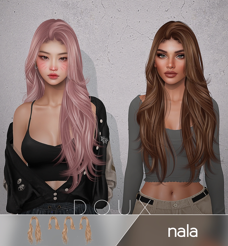 Alpha DOUX Nala Hairstyle by douxhair - The Sims 4 Custom Content