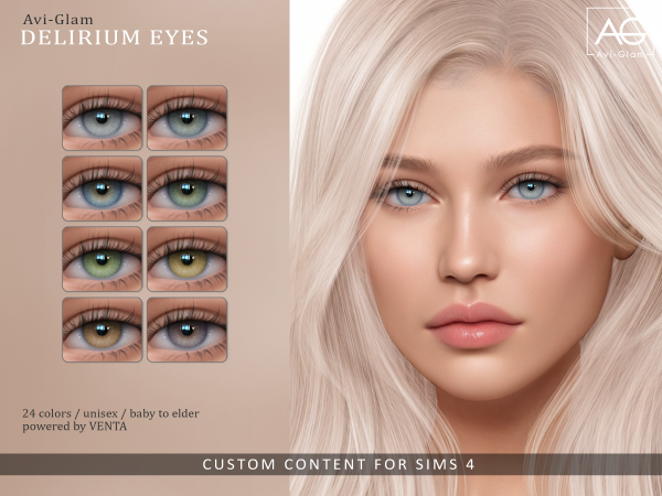 Alpha Delirium Eyes by VentaStudio - The Sims 4 custom content