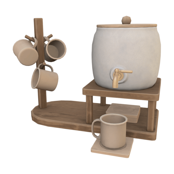 Maxis Match Comiko Kitchen Time Tea Station by comiko - The Sims 4 Custom Content